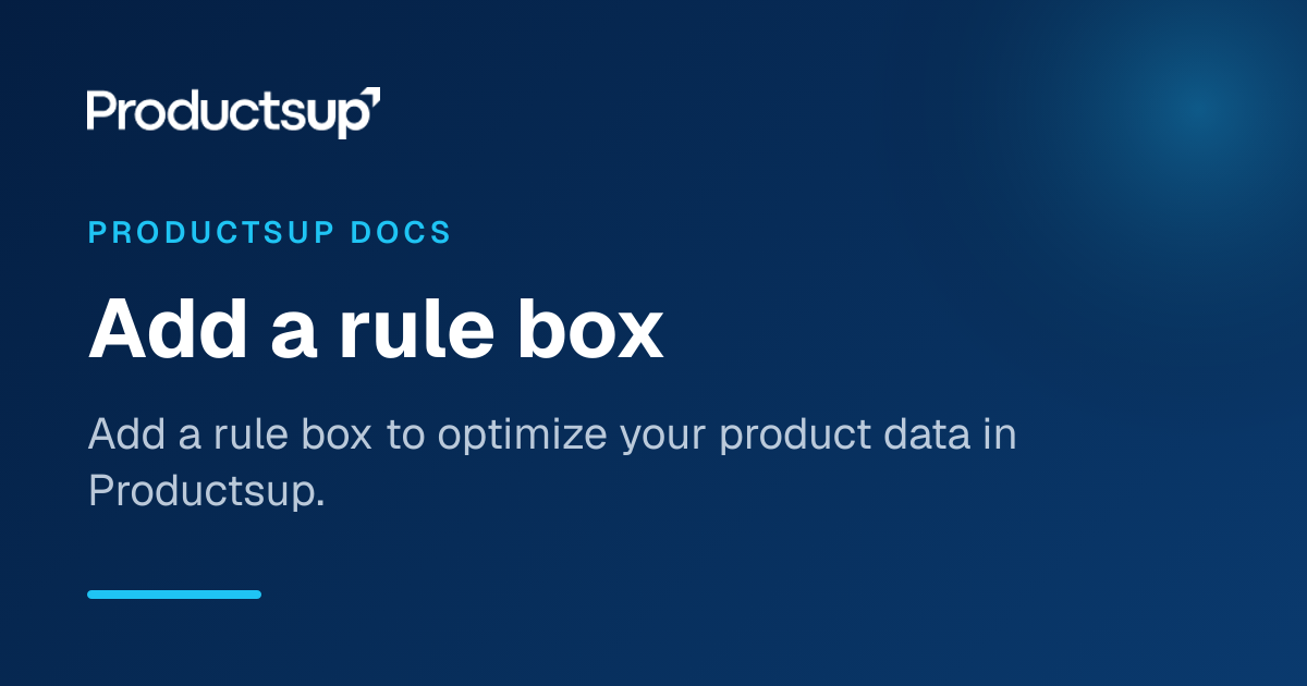 Prodyctr Ryle Add a rule box