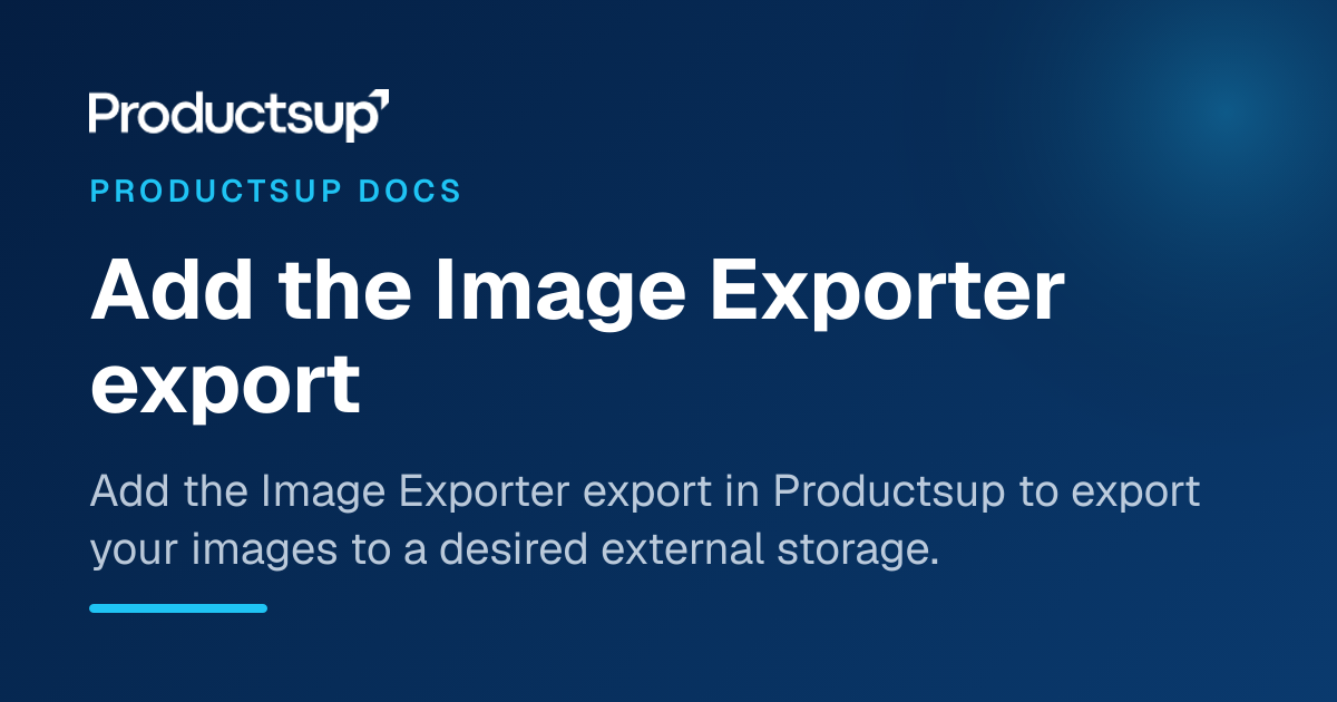 Add the Image Exporter export