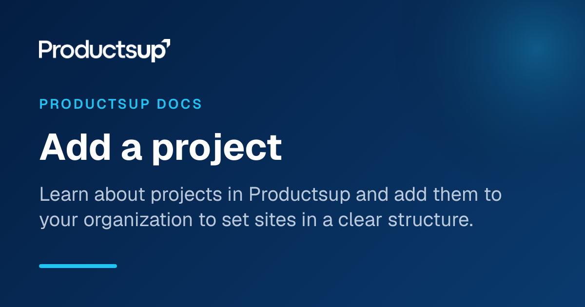 Add a project