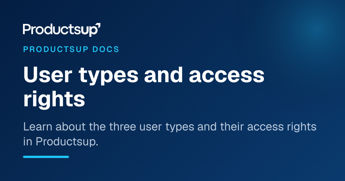 User types and access rights