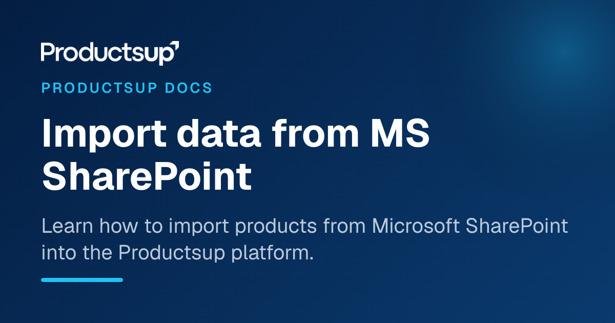 Import data from MS SharePoint