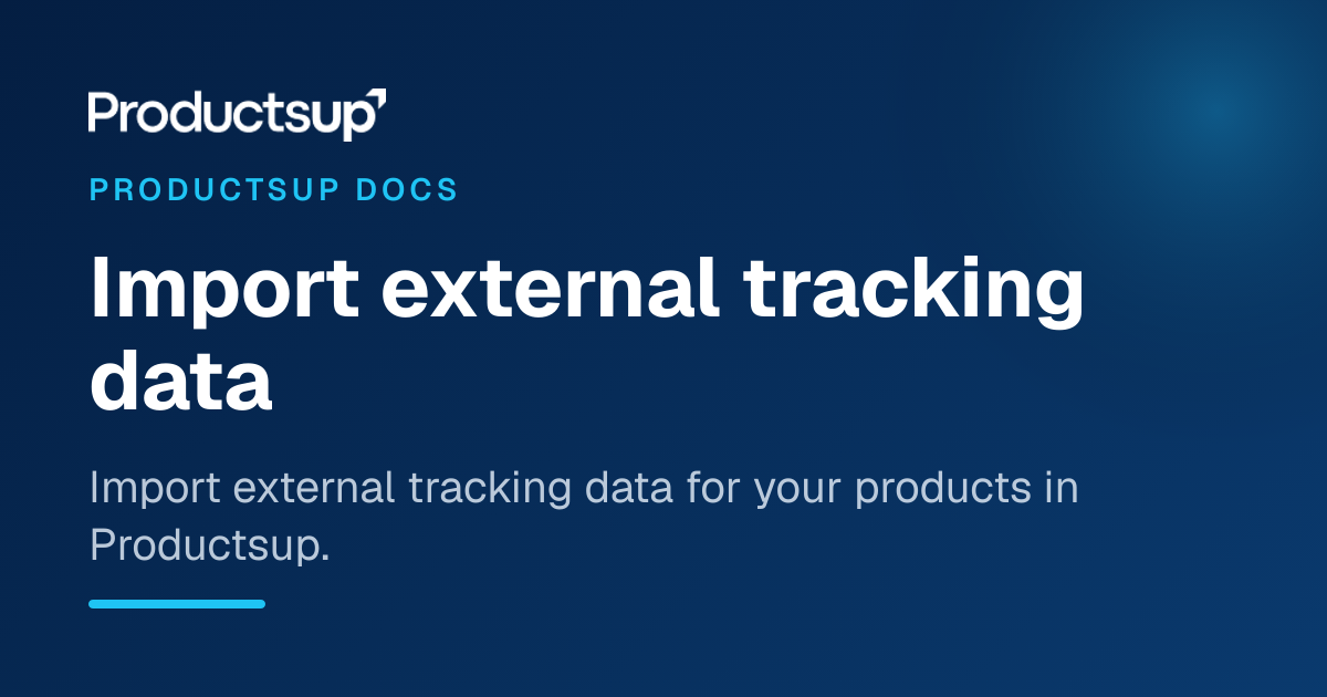 Import external tracking data