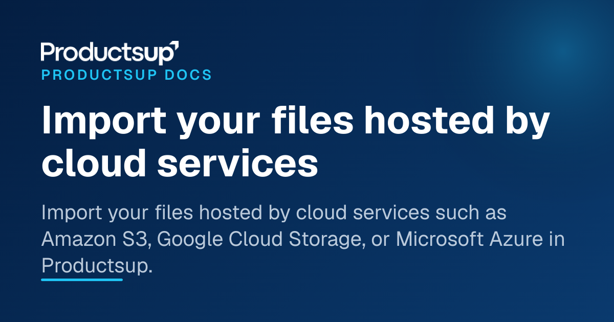 Import your files hosted by cloud services